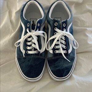 Vans Denim Blue and White Sneakers